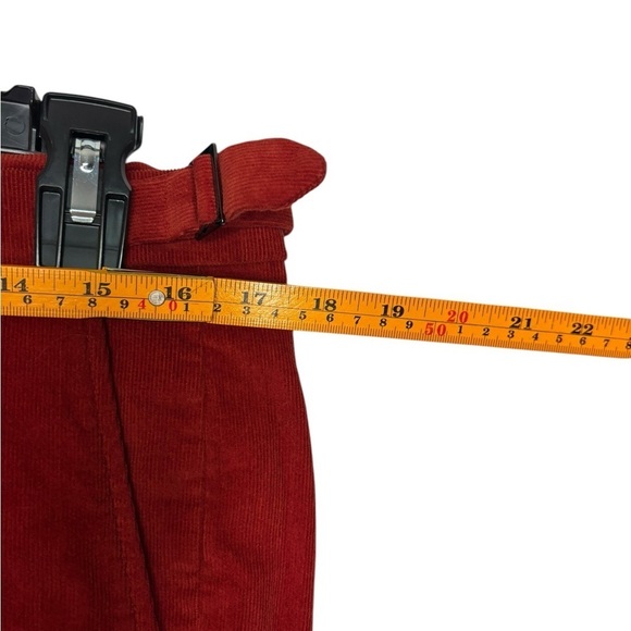 NWT Murano Ancient Renaissance Collection Lucas Pleated Corduroy Red 32x32 - Picture 10 of 13